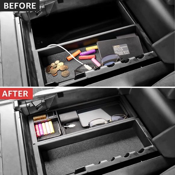 Center Console Organizer Fits for 2021 2022 Ford F150 Console Tray - Picture 2 of 9